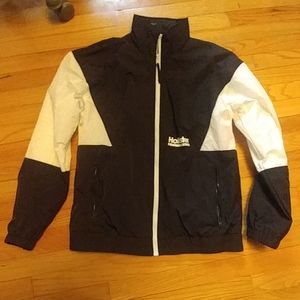 Hollister light windbreaker white/black